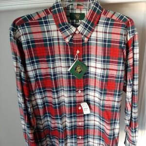 EMBASSY ROW COTTON PLAID SHIRT